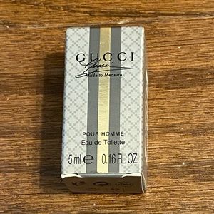 New in Box Gucci Pour Homme Made to Measure Eau de Toilette Mini .16 Fl. oz